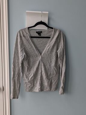 Cashmere Button-Up V-Neck Cardigan